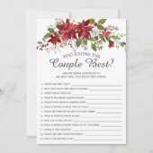 Invitation Poinsettia qui connaît le couple meilleur jeu nupt (Devant)