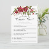 Invitation Poinsettia qui connaît le couple meilleur jeu nupt (Debout devant)