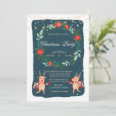 Invitation Poinsettia, Reindeer Christmas Company (Debout devant)