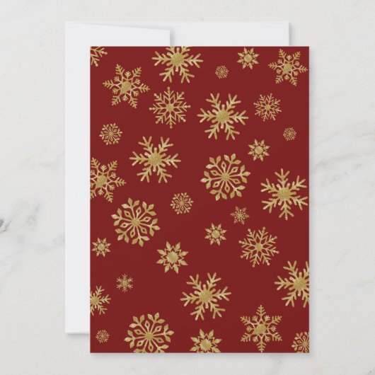 Invitation Poinsettia Snowflakes (Dos)