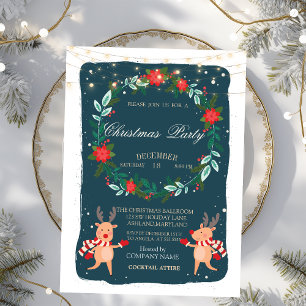 Invitation Poinsettia, Société de Noël des Rennes
