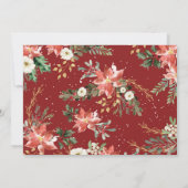 Invitation Poinsettia verdure Elephant Baby shower de vacance (Dos)