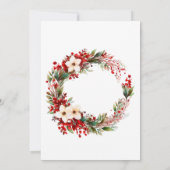 Invitation Poinsettia Wreath (Dos)