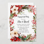 Invitation Poinsettia Wreath (Devant / Derrière)