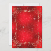 Invitation Poinsettias blanches florales d'hiver glamour sur  (Dos)