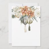 Invitation Poinsettias et ornements élégants Noël (Dos)