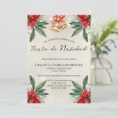 Invitation Poinsettias Fiesta de Navidad Christmas (Debout devant)