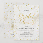 Invitation Point de marbre et de polka | Fête des mariées de (Devant / Derrière)
