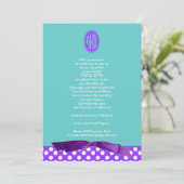 Invitation Point de polka pourpre d'arc d'invitation de bat (Debout devant)