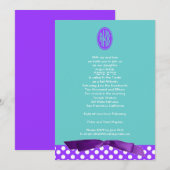 Invitation Point de polka pourpre d'arc d'invitation de bat (Devant / Derrière)