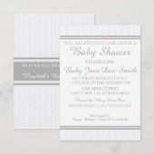 Invitation Point Polka clair rose et bleu (Devant / Derrière)