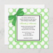 Invitation Point Polka vert (Devant / Derrière)