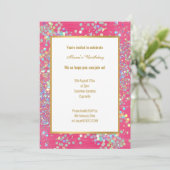 INVITATION POINTE HOLOGRAPHIQUE ROSE CHAUD CLAIR TEXTÉE (Debout devant)