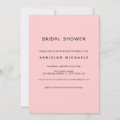 Invitation Pointe rose et noire avec Fête des mariées en arc (Dos)