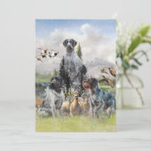 Invitation Pointeur À poils durs allemand (Debout devant)