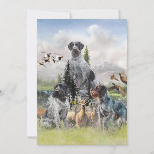 Invitation Pointeur À poils durs allemand