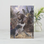 Invitation Pointeur À poils durs allemand (Debout devant)