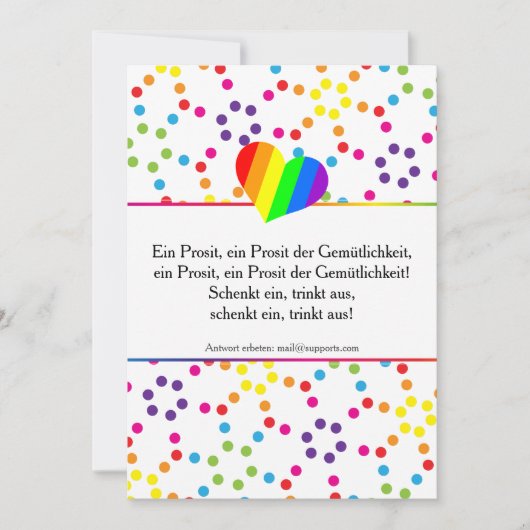 Invitation Points arc-en-ciel (Devant)