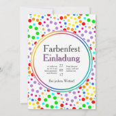 Invitation Points arc-en-ciel (Dos)