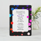 Invitation Points arc-en-ciel de la fête du 11e anniversaire (Debout devant)