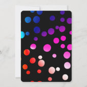 Invitation Points arc-en-ciel de la fête du 11e anniversaire (Dos)