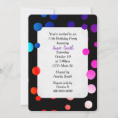 Invitation Points arc-en-ciel de la fête du 11e anniversaire (Devant)