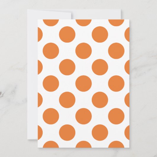 Invitation Points blancs et orange (Devant)