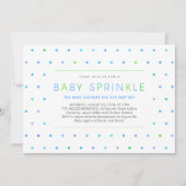 Invitation Points Bleus Garçon Moderne Propre Baby Sprinkle I (Devant)