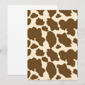 Invitation Points Brown Vache Imprimer Fermier Animaux de fer (Devant / Derrière)