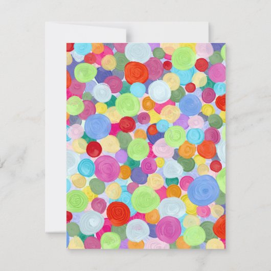 Invitation Points colorés (Dos)