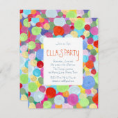 Invitation Points colorés (Devant / Derrière)