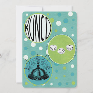 Invitation Points colorés modernes Bunco