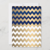 Invitation Points Confetti bleu et or de la Marine - Invitati (Dos)