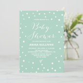 Invitation Points Confetti de Monnaie Motif Baby shower Invit (Debout devant)