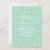 Points Confetti de Monnaie Motif Baby shower Invit