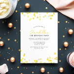 Invitation Points Confetti Jaune Anniversaire<br><div class="desc">Invitations modernes et tendance dans un thème de confettis élégant parfait pour les fêtes d'anniversaire,  les fêtes de bachelorette,  les réunions de famille,  les fêtes de la nouvelle année,  les fêtes de Noël,  les fêtes de bureau,  les baby showers,  et plus !</div>
