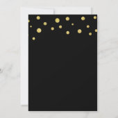 Invitation Points Confetti Noir & Or Chic (Dos)