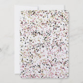 Invitation Points Confetti Noir Rose Or Glitzy Anniversaire (Dos)