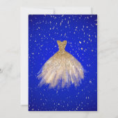 Invitation Points Confetti, Robe Chic Royal Blue Quinceañera (Dos)