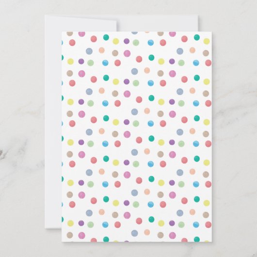 Invitation Points d'aquarelle Cotton Candy Carnaval (Dos)