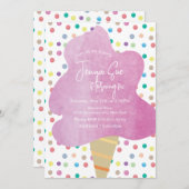 Invitation Points d'aquarelle Cotton Candy Carnaval (Devant / Derrière)
