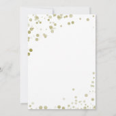 Invitation Points d'aquarelle dorés Mariage moderne épuré (Dos)