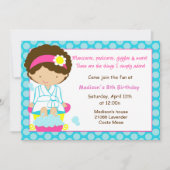 Invitation Points de bleu de partie de spa (Devant)