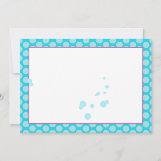 Invitation Points de bleu de partie de spa (Dos)