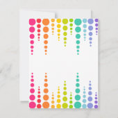 Invitation Points de bulle arc-en-ciel (Dos)