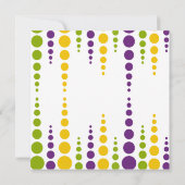 Invitation Points de bulle Mardi Gras (Dos)