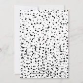 Invitation Points de confettis et design en faux or (Dos)