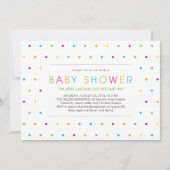 Invitation Points de couleur Moderne propre Baby shower neutr (Devant)