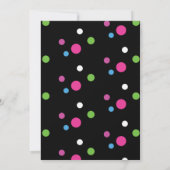 Invitation Points De Lumière Anniversaire Confetti Neon Glow  (Dos)