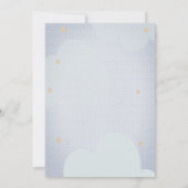 Invitation Points de nuages Lion de l'avion Baby shower virtu (Dos)